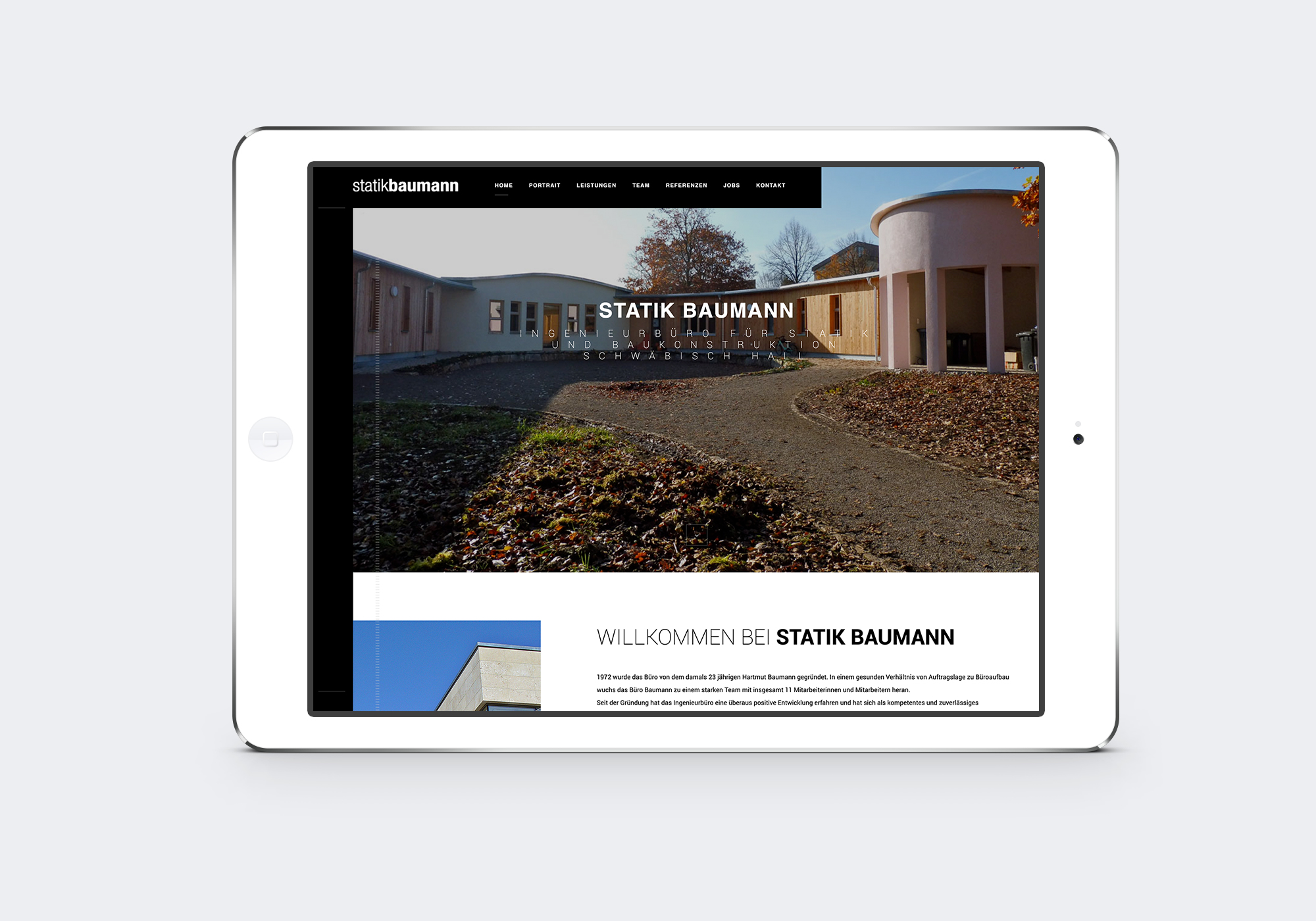 Web Design - Statik Baumann - Gestaltung von publikWERK der Werbeagentur für Web, Print, Foto & Film in Schwäbisch Hall